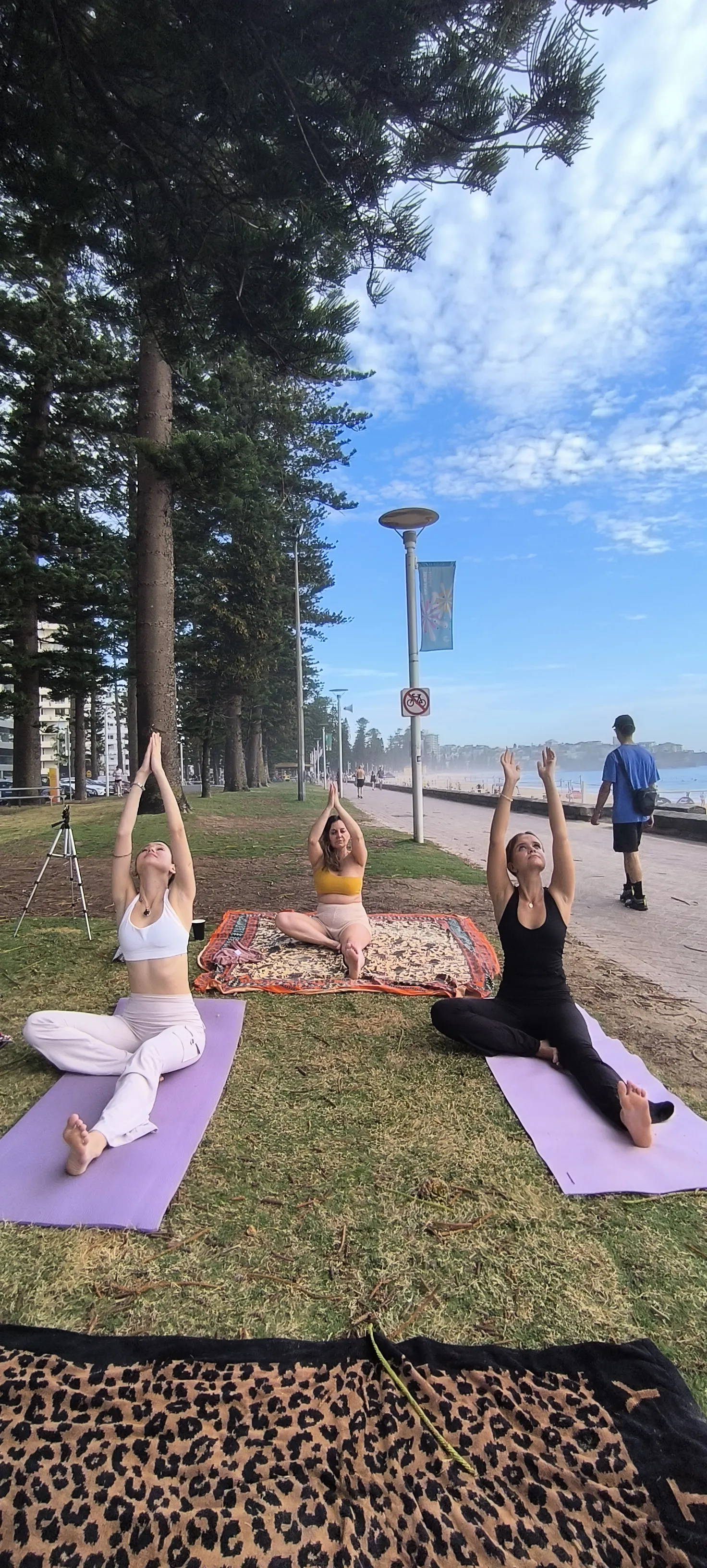 Women supporting each other during Shakti Sisterhood morning practice