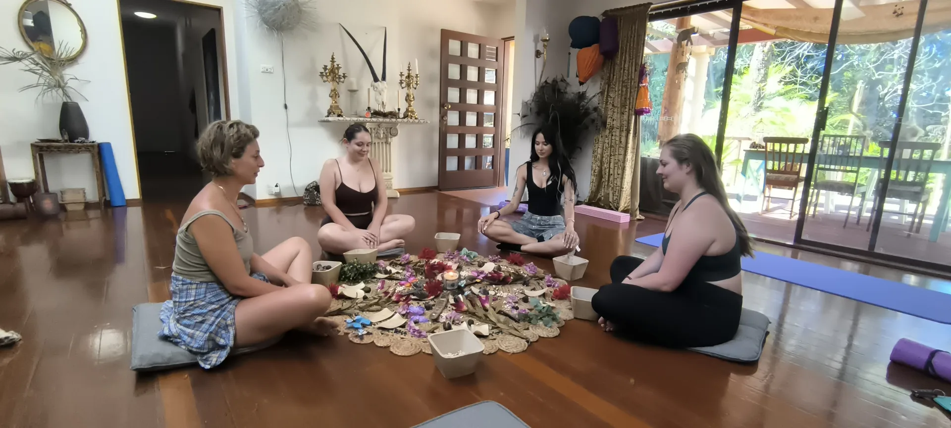 Mindful yoga practice with emphasis on inner awareness