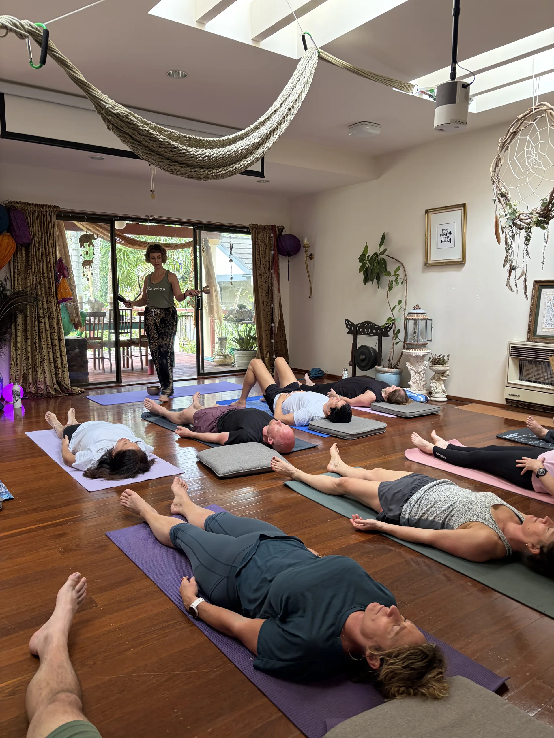 Mukti Yog founder Katie in a natural yoga portrait setting